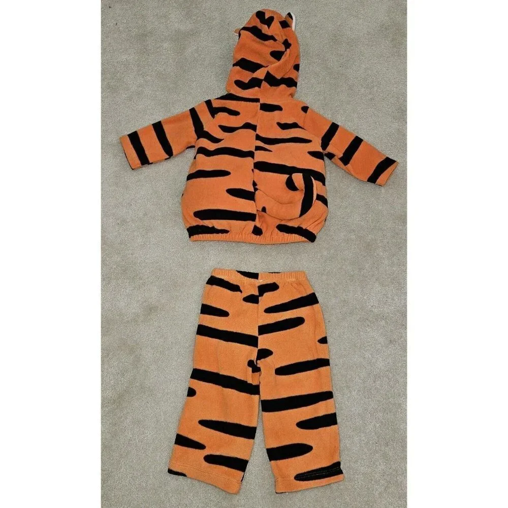 Carter's Orange Tiger Halloween Costume Baby 3-6 Months Jacket 6-9 Months Pants